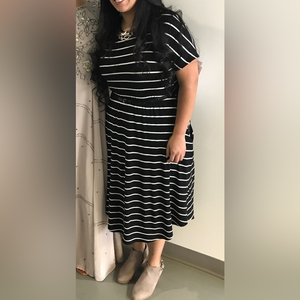 Black striped Reborn-J dress size Large